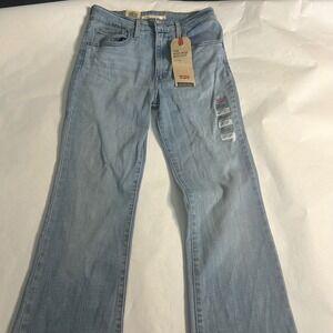 Levis 725 High Rise Bootcut Jeans Womens Size 27x32 Light‎ Wash Denim NWT